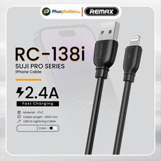Dây sạc chính hãng Remax 138i hỗ trợ sạc nhanh 12w cho smart phone - Phúc Phụ Kiện Bảo hành 12 tháng 1 đổi 1
