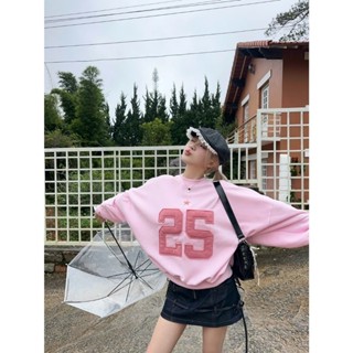 Áo Sweater Nỉ Số 25 AB HOUSE TWENTY FIVE Nữ Thêu Đắp Vải Nổi Chất Nỉ Nhập Ngoại Elshashop