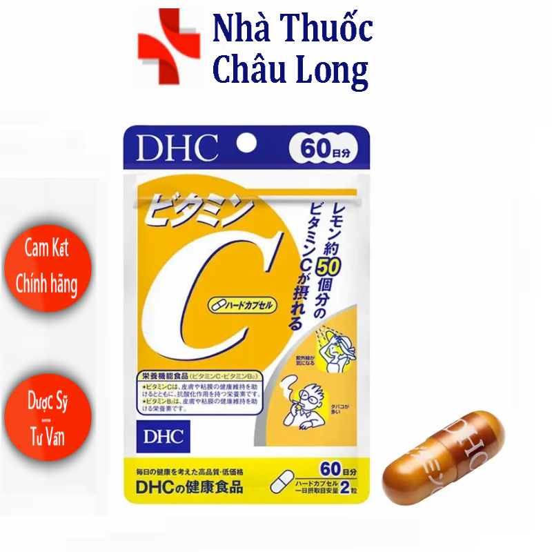 Viên uống DHC Vitamin C Hard bổ sung vitamin C, vitamin B2 cho cơ thể (Nhập Khẩu)