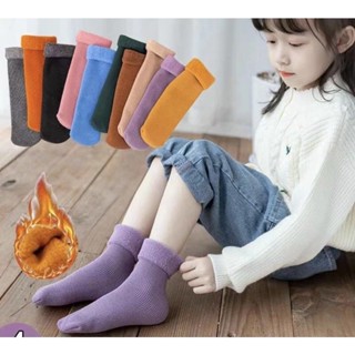 Combo 10 đôi tất lót lông cổ cao cho bé trai và bé gái từ 2-6 tuổi siêu ấm dày dặn giữ nhiệt tốt
