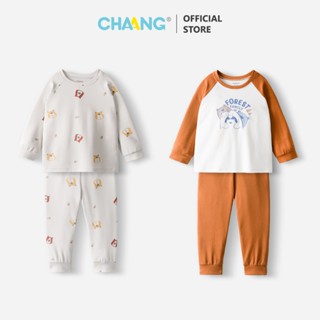 [CHAANG 24M-7Y] Bộ quần áo dài tay raglan thu đông cho bé trai Forest Chaang
