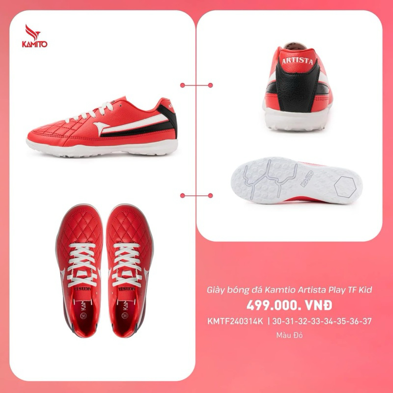 [Chính hãng]-BST mới nhất 2024-GIẦY BÓNG ĐÁ TRẺ EM KAMITO ARTISTA PLAY TF KID