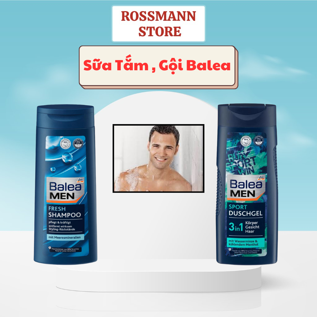 Dầu gội đầu, sữa tắm balea men hương thơm Đức