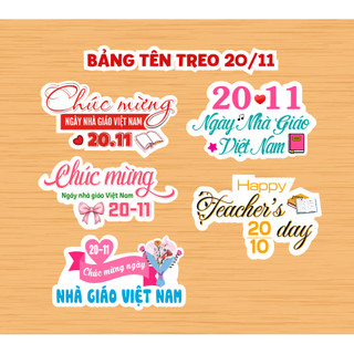 Bảng tên treo trang trí ngày 20/11