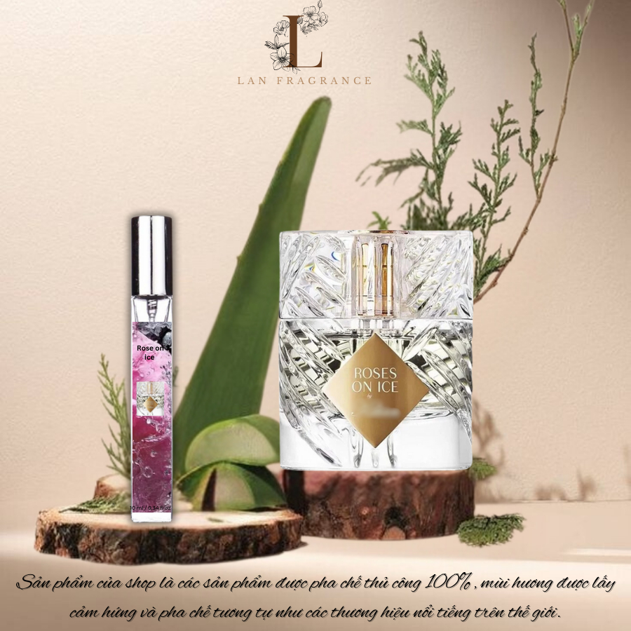 Nước hoa nữ Roses On Ice, Nước hoa chiết PL PERFUME 10ml dạng xịt Thanh Lịch Sang Trọng Nổi Bật