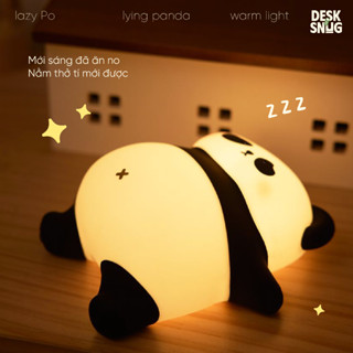 Đèn phát sáng sạc USB  gấu trúc PANDA, đèn ngủ đèn để bàn decor đèn silicon quà tặng lưu niệm