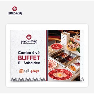 Đà Nẵng [Evoucher] Combo 4 vé buffet E - Sabaidee tại nhà hàng MorFai