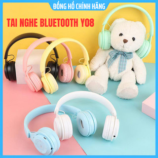 Tai Nghe Chụp Tai Bluetooth Y08, Tai Không Dây Có Mic, Có Thẻ Nhớ, Âm Bass Cực Chất, Nghe Nhạc Cực Hay