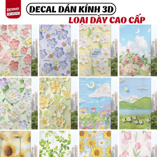 [Loại Dày] Giấy Dán Kính Cửa Sổ 3D Chống Nắng, Decal Dán Kính Không Dùng Keo Đời Mới Chống Nhìn Trộm