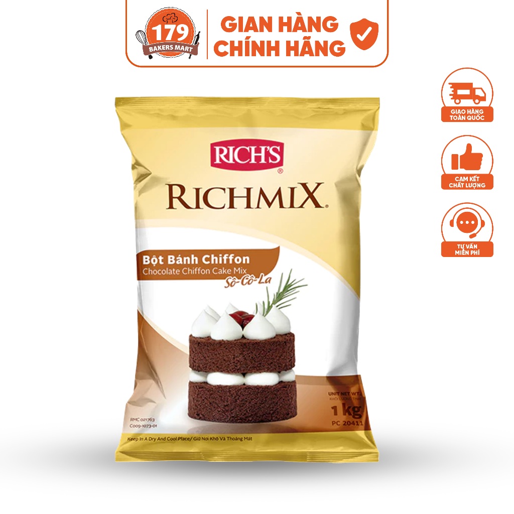 Bột Chiffon Socola Rich 1kg