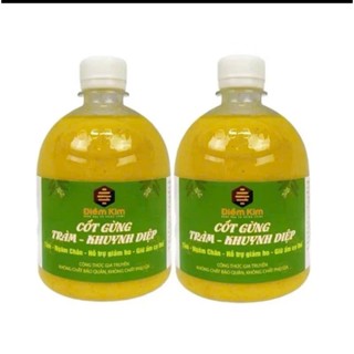 COMBO 2 CHAI CỐT GỪNG TRÀM KHUYNH DIỆP 500ml (pha tắm cho bé và ngâm chân cho cả gia đình).