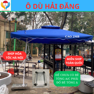Ô lệch tâm mái vuông 2m5x2m5 cao 2m8.( CÓ VỎ CHÂN ĐẾ ),Ô dù Lệch Tâm Mái Vuông Vải Dù Nhập Khẩu.