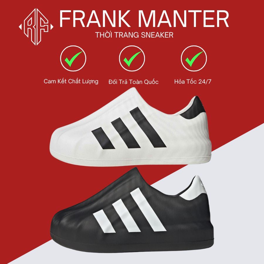 Giày_Adidas Adifom Superstar nam nữ,Giày Adifom cổ thấp 2 Bản màu đen trắng full PK