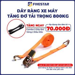 Mua 1 được 2 - Dây ràng xe máy tăng đơ bản 2.5cm tải trọng 800kg - Đầu tăng thép bền bỉ - Đủ size 1M đến 15M