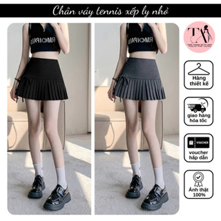 Chân Váy Ngắn Xếp Li Xoè Tennis Bản Lưng Cao Tennis Skirt Nơ Xinh Cá Tính Chất Liệu Vitex chuẩn form - Tú Anh N7