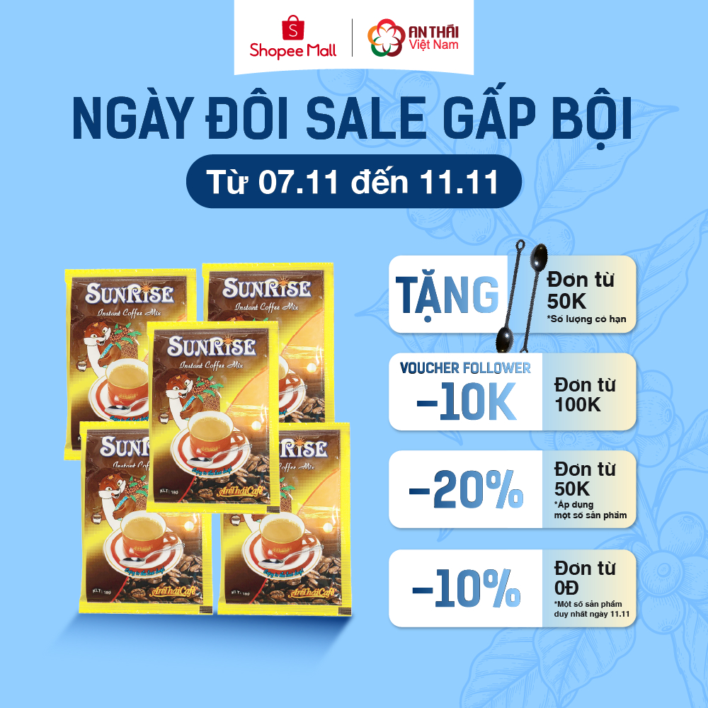 AnTháiCafé - 01 Gói cà phê sữa 3in1 Sunrise (1 gói x 18gram)