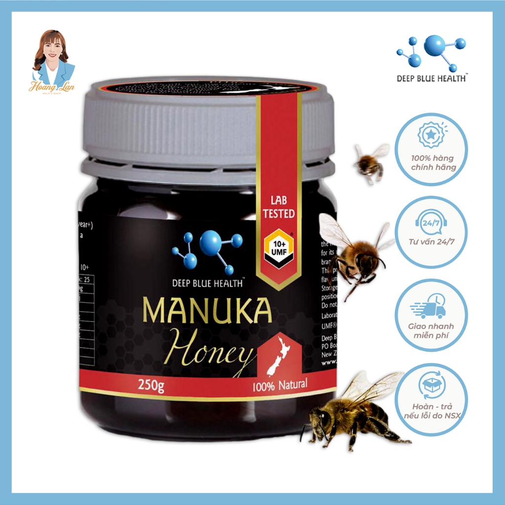 Mật ong manuka 100% nguyên chất UFM10+ New Zealand Deep Blue Health Manuka Honey 250g