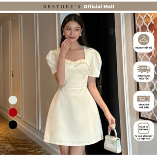  Đầm Xòe Dự Tiệc Tay Phồng Cổ Tim Sang Trọng BBSTORE'S - D3073