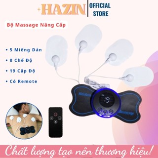 Máy massage xung điện Mini Hazin hàng loại 1- 5 miếng dán mát xa cùng lúc giúp thư giãn giảm đau mỏi toàn diện,có Remote