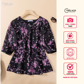 Áo kiểu trung niên, chất liệu voan mềm mại, cao cấp kiểu dáng nhẹ nhàng thương hiệu Thiều Hoa AN3Y1213