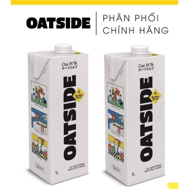 [Tốt Mà Rẻ]Thùng 6 Hộp Sữa Yến Mạch OATSIDE Barista Blend 1L Thơm Ngon Tốt Cho  Sức Khoẻ, Sữa Oat Mi