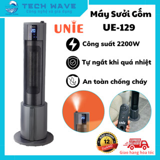 Máy Sưởi Gốm Có Điều Khiển Unie UE-129 GHM, Phun Sương Tạo Ẩm, 3 Chế Độ Sưởi, Công Suất 2200W