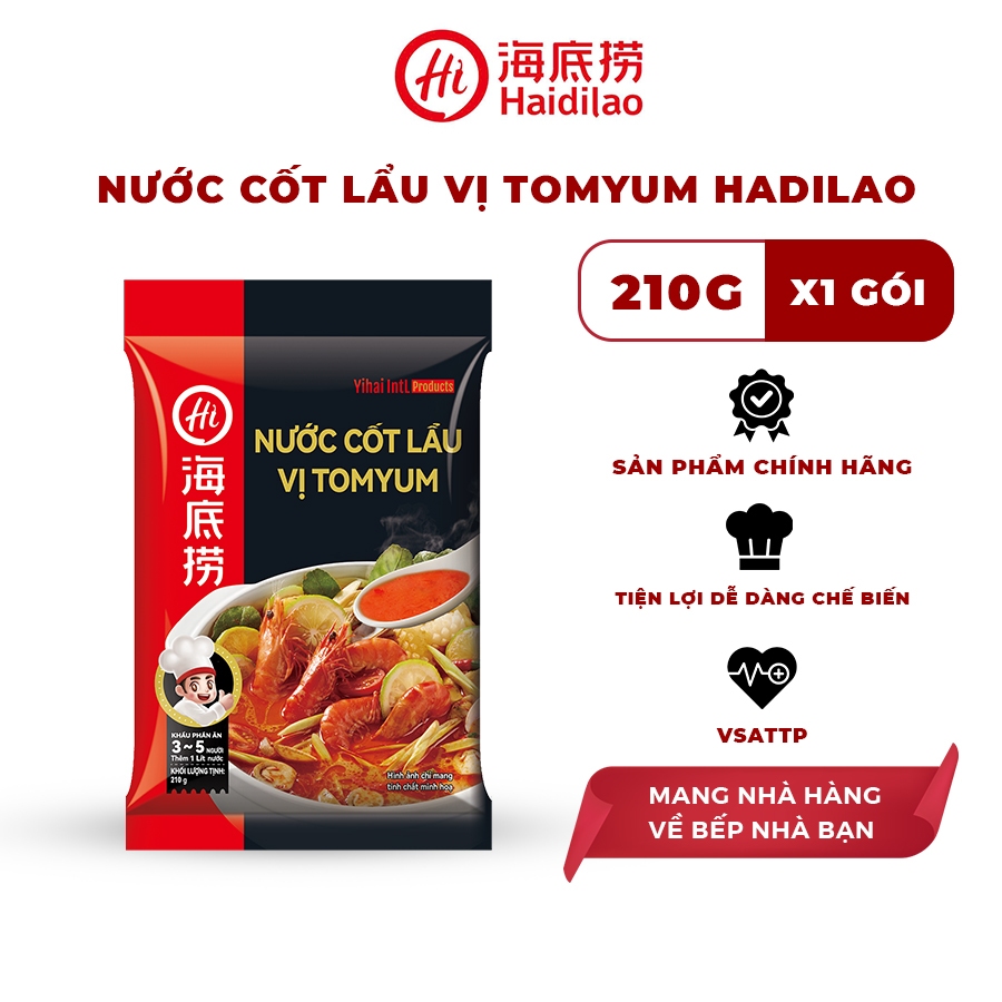 Cốt Lẩu Haidilao Hot Pot Vị Tomyum Chua Cay 210gr