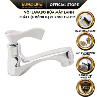 Vòi Lavabo lạnh chất liệu Đồng mạ Chrome Eurolife EL-LL116