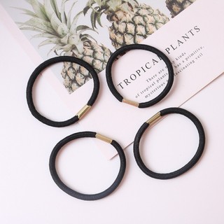 Set 100 dây buộc tóc đen co giãn tốt, buộc tóc giá sỉ