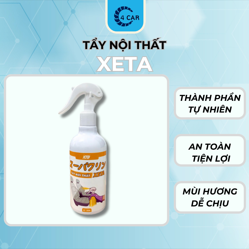 Vệ Sinh Nội Thất XETA 300ml, Dung Dịch Vệ Sinh Ghế Da Xe Hơi Chiết Xuất Từ Vỏ Cam