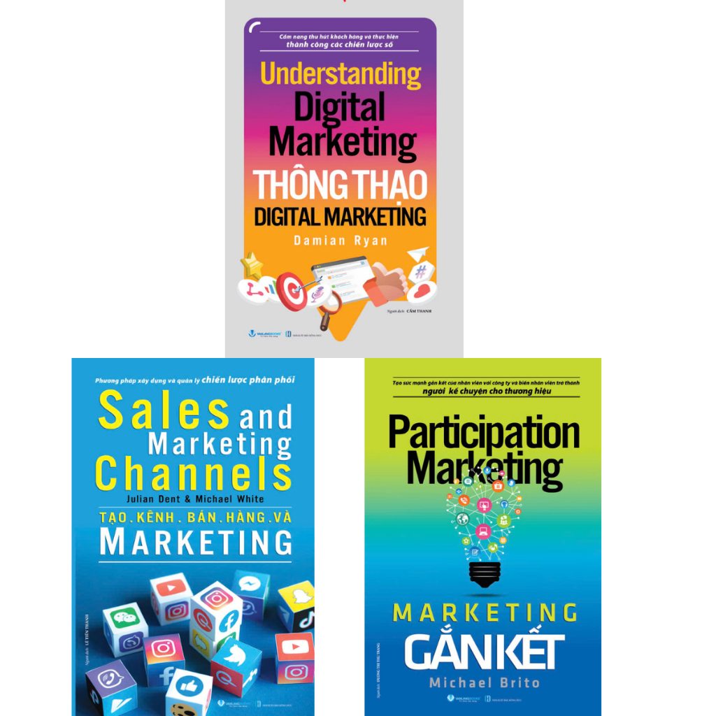 Combo 3 cuốn sách -Tạo Kênh Bán Hàng Và Marketing - Marketing Gắn Kết - Thông Thạo Digital Marketing