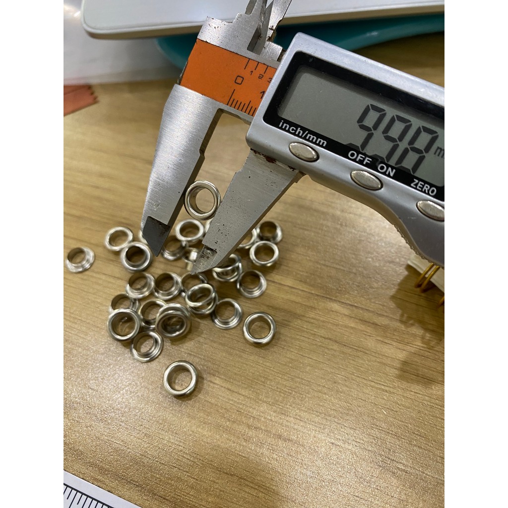 Oze-Eyelet-Mắt Cáo - Khoen ô rê OD 8mm, 10mm  Vòng ngoài Màu Bạc - Set 50-100 bộ - Hangmot88