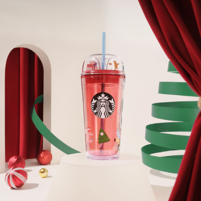 Bình Starbucks Coldcup 16OZ (473ml) PL HOLIDAY CARNIVAL FRIENDS