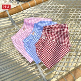 Calem club - Quần short nút BOXER kẻ sọc caro nhiều màu