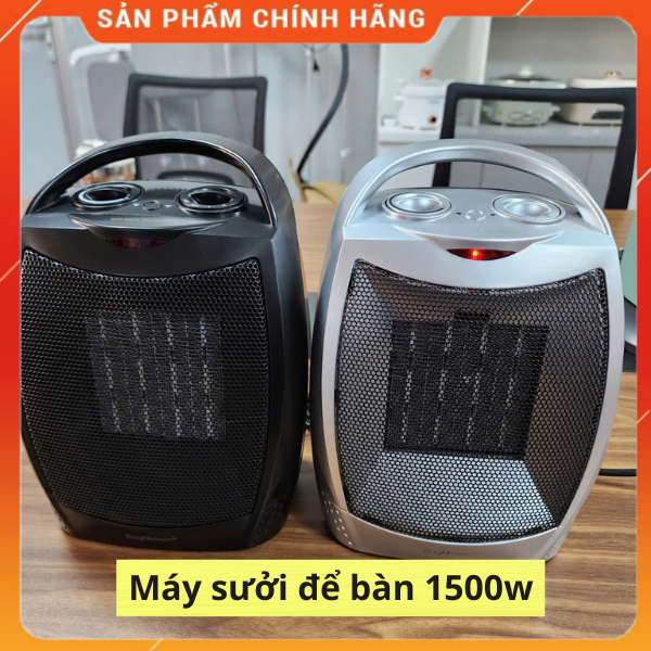 Hàng xuất Đức dư- Máy sưởi để bàn văn phòng công suất 1500w, Quạt sưởi gốm Ceramic xách tay đa năng