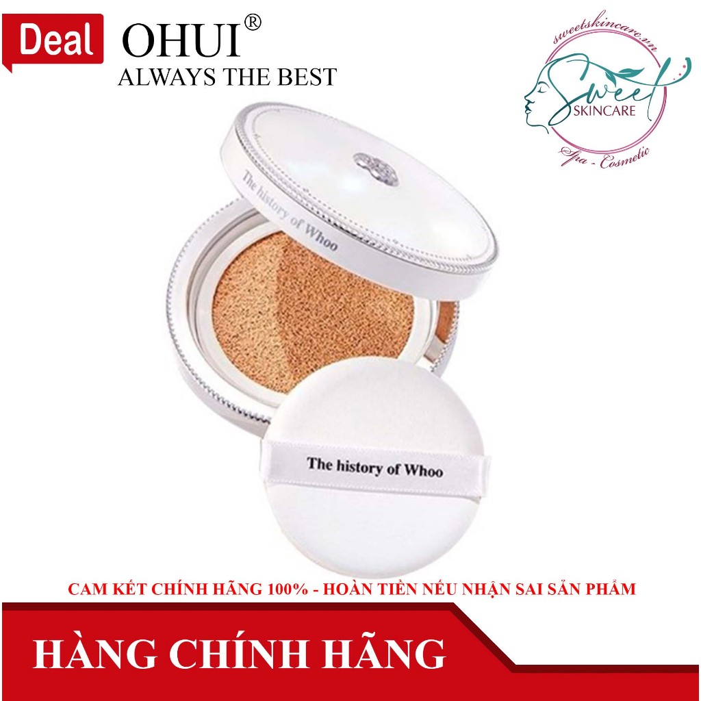Set phấn nước Whoo Radiant White moisture cushion foundation  [whoo trắng]