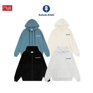 Calem Club - Áo khoác Hoodie zip IN CHỮ basic nhiều màu dày dặn form rộng unisex áo khoác thu đông