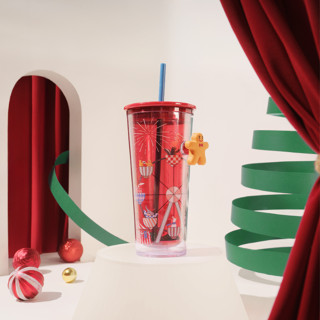 Bình Starbucks Coldcup 16OZ (473ml) PL HOLIDAY CARNIVAL FERRIS WHEELS