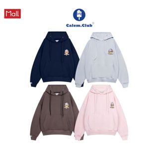 Calem Club - Áo Hoodie Chui Đầu nỉ lót bông thêu MOEW form Boxy áo thu đông dài tay