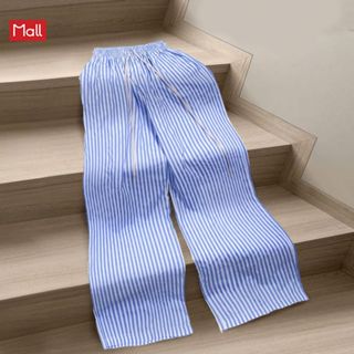 Calem club - STRIPE PANTS - Quần dài kẻ sọc ống rộng phong cách streetwear chất kate