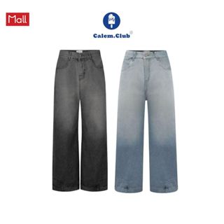 Calem Club - Quần jeans dài túi ngược UPSIDE DOWN ống rộng form cạp thấp unisex