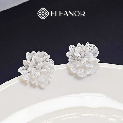 Bông tai cô dâu nữ chuôi bạc 925 Eleanor Accessories hình hoa phụ kiện trang sức khuyên tai 8648