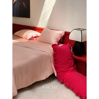 Bộ Chăn ga gối 5 món Tencel Sachi Bedding House phối Caro set 2 vỏ nằm ,1 ga giường bo chun,1 vỏ ôm,1 chăn chần bông.