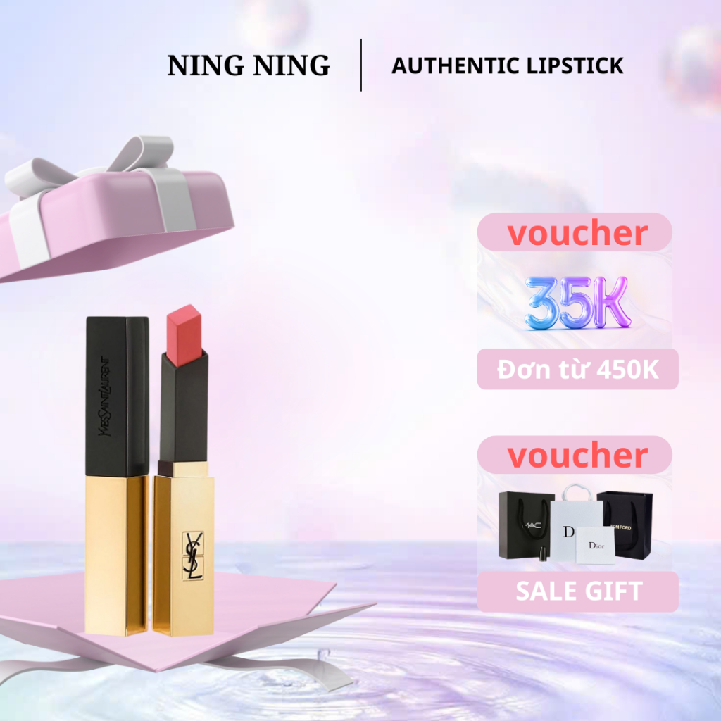 Son YSL Rouge Pur Couture The Slim Chất Mềm Mịn Mướt Môi Full Màu Hot 2024 NingNing Cosmetics