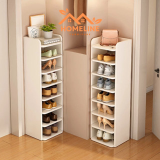 Giá kệ để giày dép đứng 3 5 7 tầng HOMELINE bằng gỗ MDF đa năng thông minh giúp tiết kiệm không gian - D09