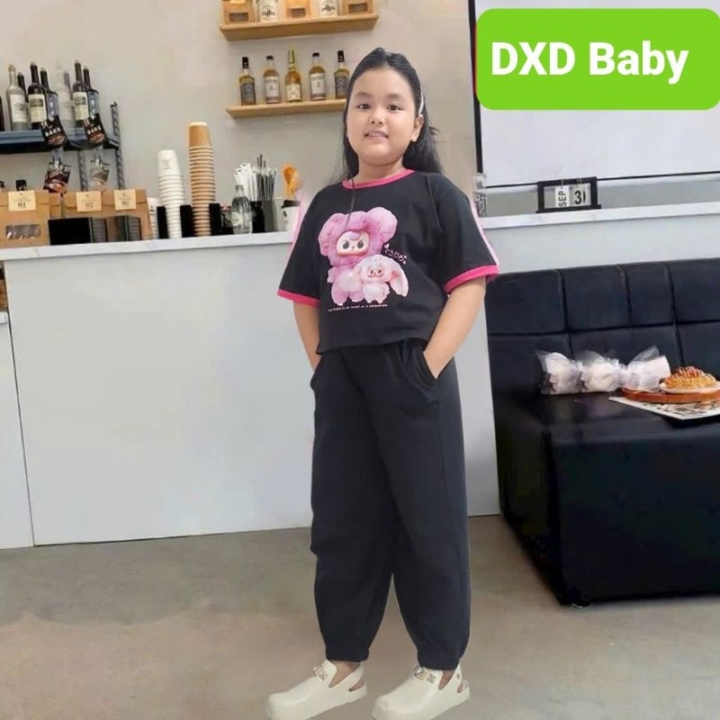 DXD- Bộ bé gái Baby tree, áo croptop kèm quần jogger xinh xắn. chất cotton mềm mại, từ 16-43kg