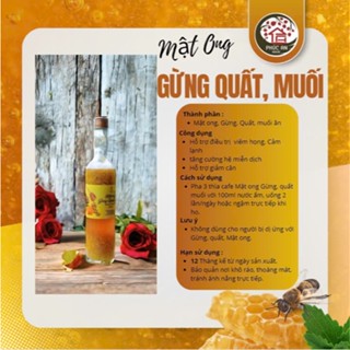  Mật Ong Gừng Quất muối 500ml Giảm Ho Hỗ Trợ Sức Khỏe Đường Hô Hấp Tăng Cường Sức Đề Kháng 