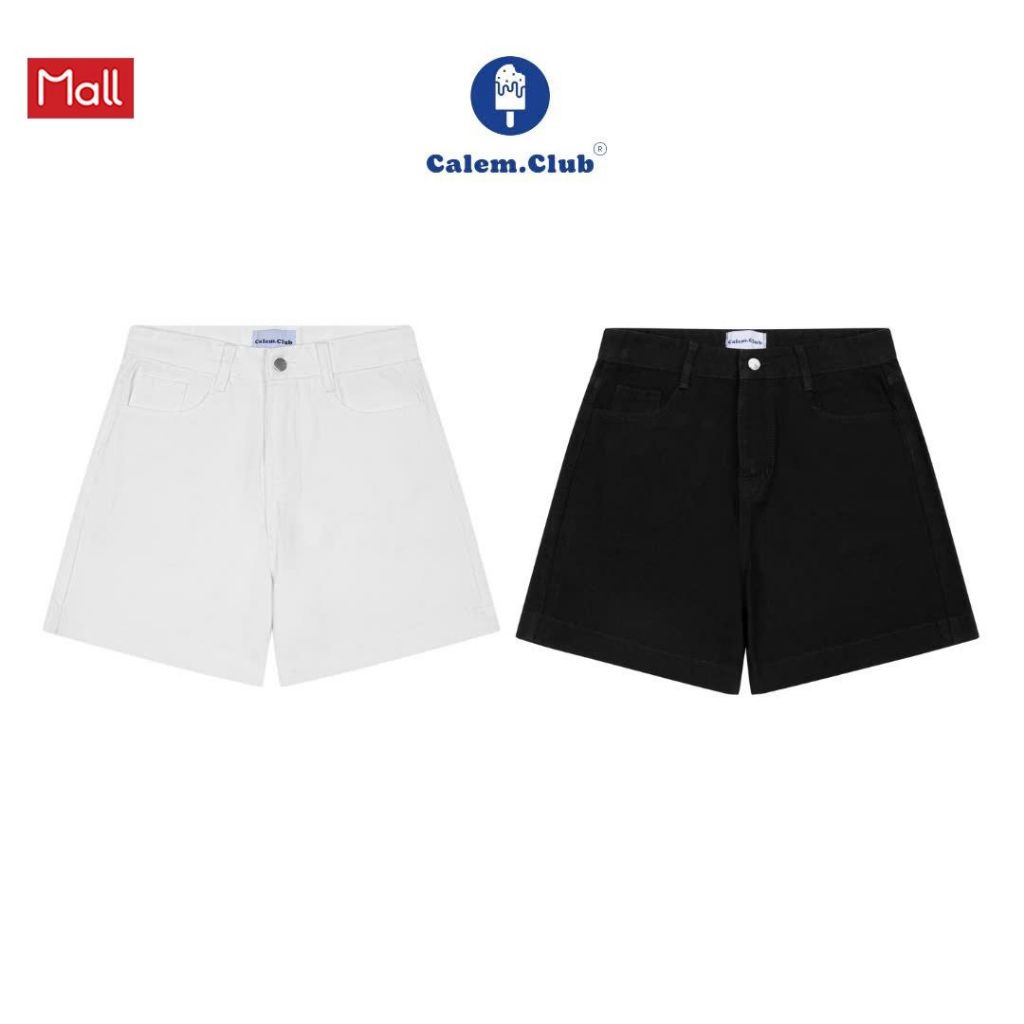 Calem club - Quần short lửng WAIST năng động mùa hè chất Kaki Jean dáng ngắn trên gối