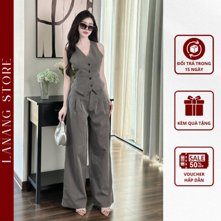  Set gile phối quần ống rộng LaNang set đi chơi sang chảnh phong cách Douyin  B65  