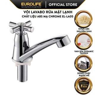 Vòi lavabo lạnh nhựa abs mạ chrome eurolife el-la05